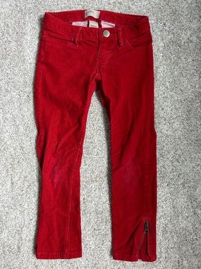 GAP Red Corduroy Kids Pants with Ankle Zip